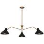 1_Savoy House Meridian 55" Wide Black and Brass Modern Chandelier