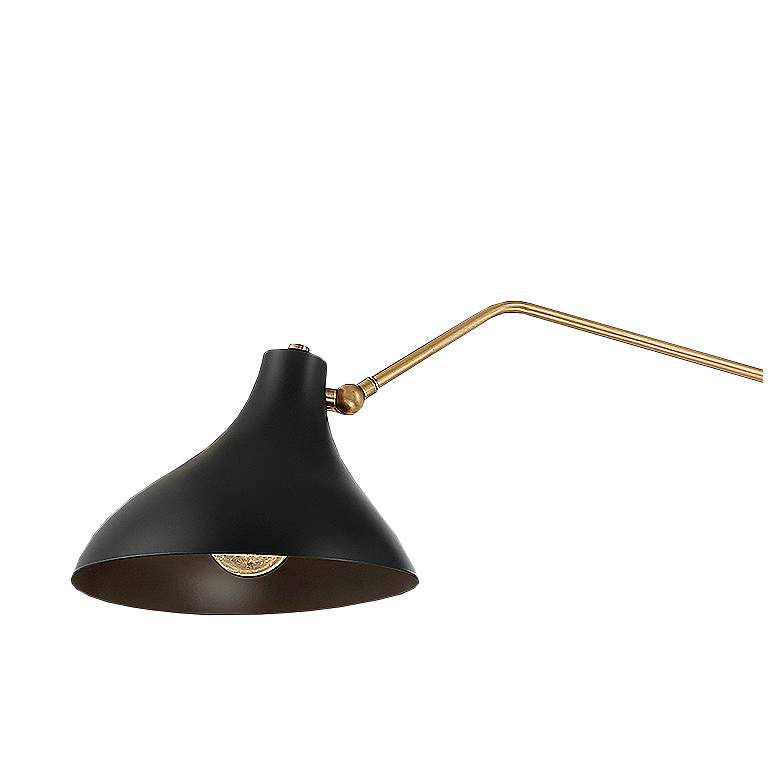Image 2 Savoy House Meridian 55" Wide Black and Brass Modern Chandelier more views