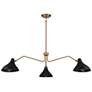 3_Savoy House Meridian 55" Wide Black and Brass Modern Chandelier more views