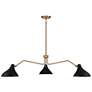4_Savoy House Meridian 55" Wide Black and Brass Modern Chandelier more views