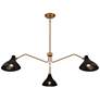 5_Savoy House Meridian 55" Wide Black and Brass Modern Chandelier more views