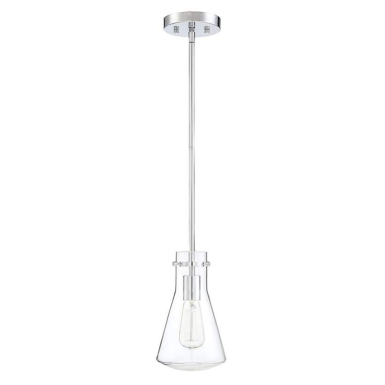 Image 2 Savoy House Meridian 6.25" Wide Chrome 1-Light Pendant more views
