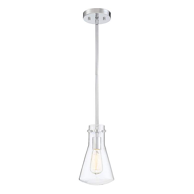 Image 3 Savoy House Meridian 6.25" Wide Chrome 1-Light Pendant more views