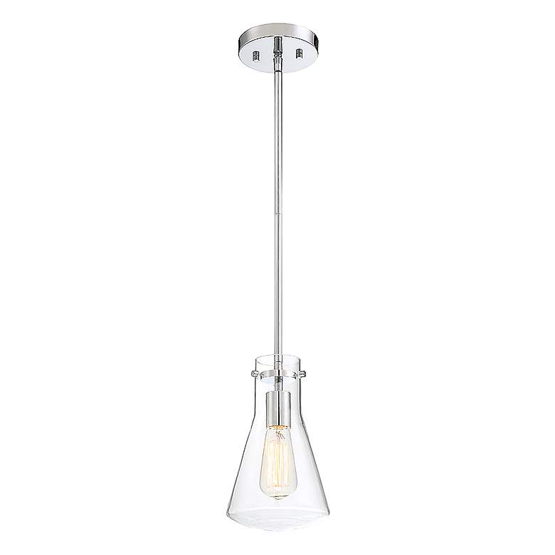 Image 4 Savoy House Meridian 6.25" Wide Chrome 1-Light Pendant more views