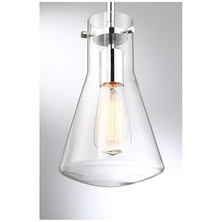 Image 5 Savoy House Meridian 6.25" Wide Chrome 1-Light Pendant more views
