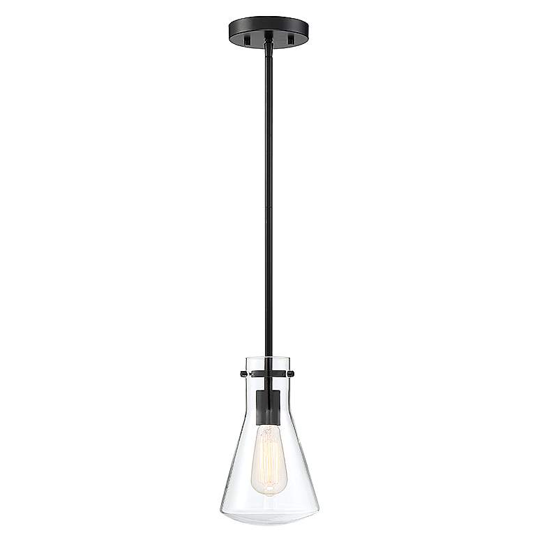 Image 1 Savoy House Meridian 6.25" Wide Matte Black 1-Light Pendant