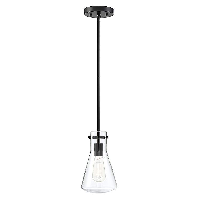Image 2 Savoy House Meridian 6.25" Wide Matte Black 1-Light Pendant more views