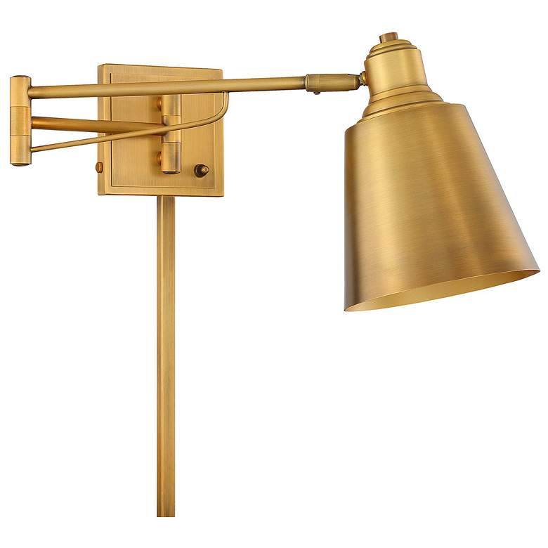 Image 2 Savoy House Meridian 6.5" Wide Natural Brass 1-Light Wall Sconce more views