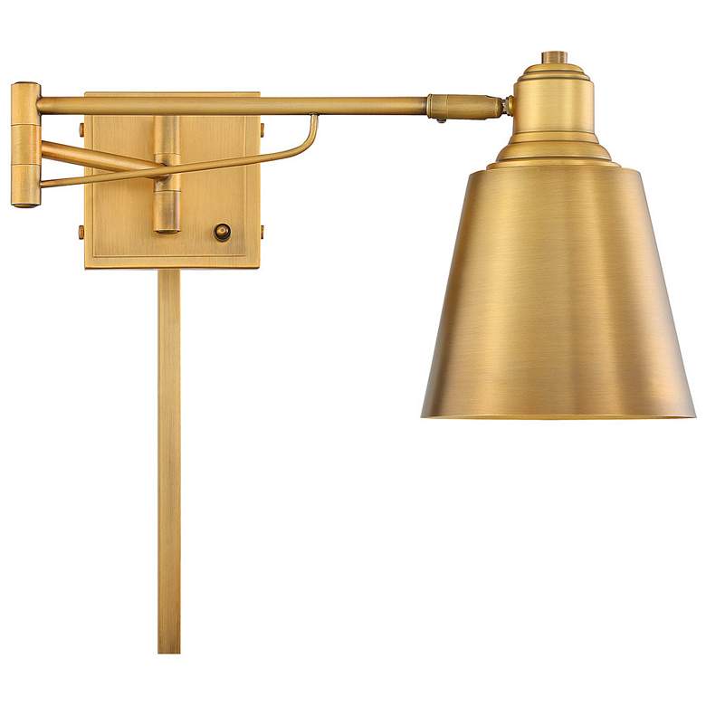 Image 5 Savoy House Meridian 6.5" Wide Natural Brass 1-Light Wall Sconce more views