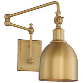 Image1 of Savoy House Meridian 6" Wide Natural Brass 1-Light Wall Sconce