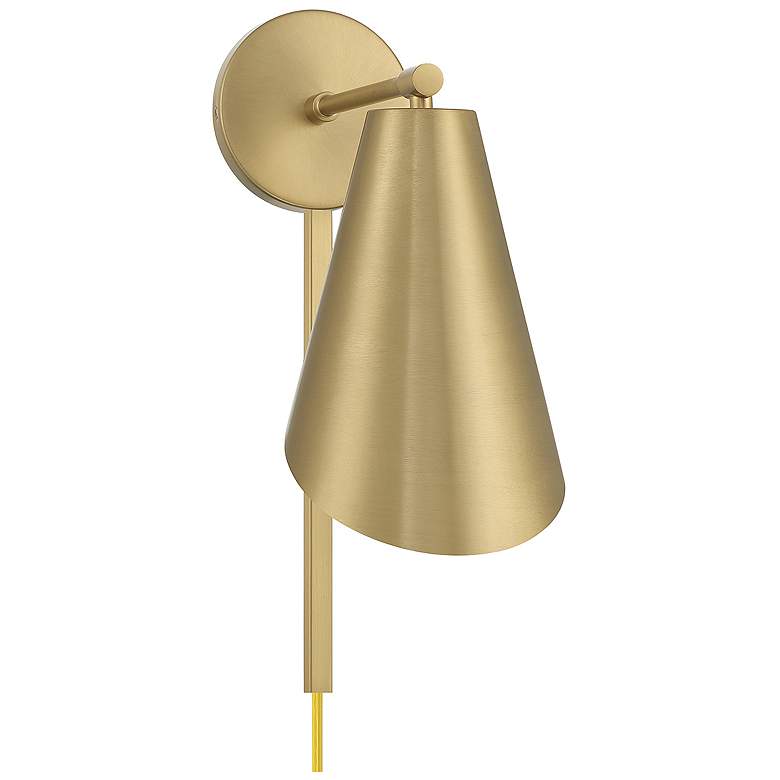 Image 1 Savoy House Meridian 6" Wide Natural Brass 1-Light Wall Sconce