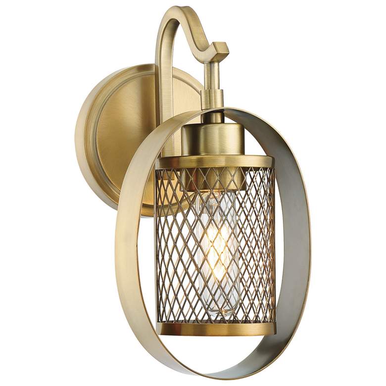 Image 1 Savoy House Meridian 6" Wide Natural Brass 1-Light Wall Sconce