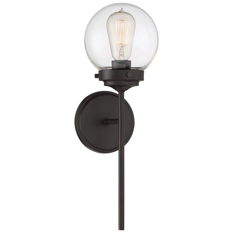 Image 1 Savoy House Meridian 6" Wide Oil Rubbed Bronze 1-Light Wall Sconce