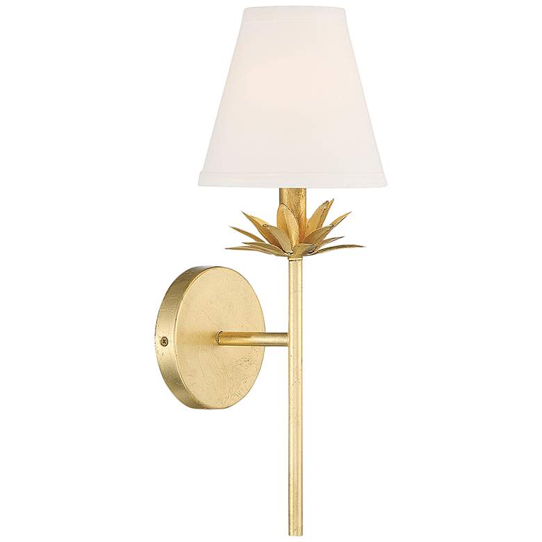 Image 1 Savoy House Meridian 6 inch Wide True Gold 1-Light Wall Sconce
