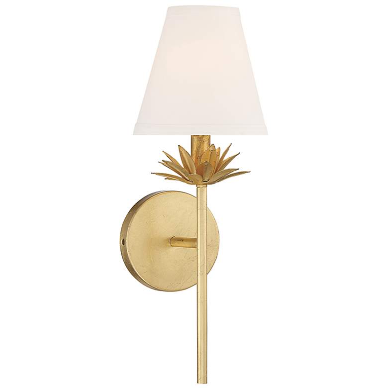 Image 5 Savoy House Meridian 6 inch Wide True Gold 1-Light Wall Sconce more views