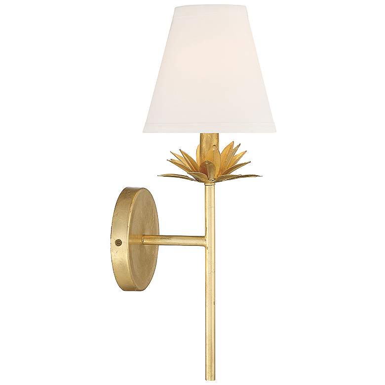 Image 6 Savoy House Meridian 6 inch Wide True Gold 1-Light Wall Sconce more views