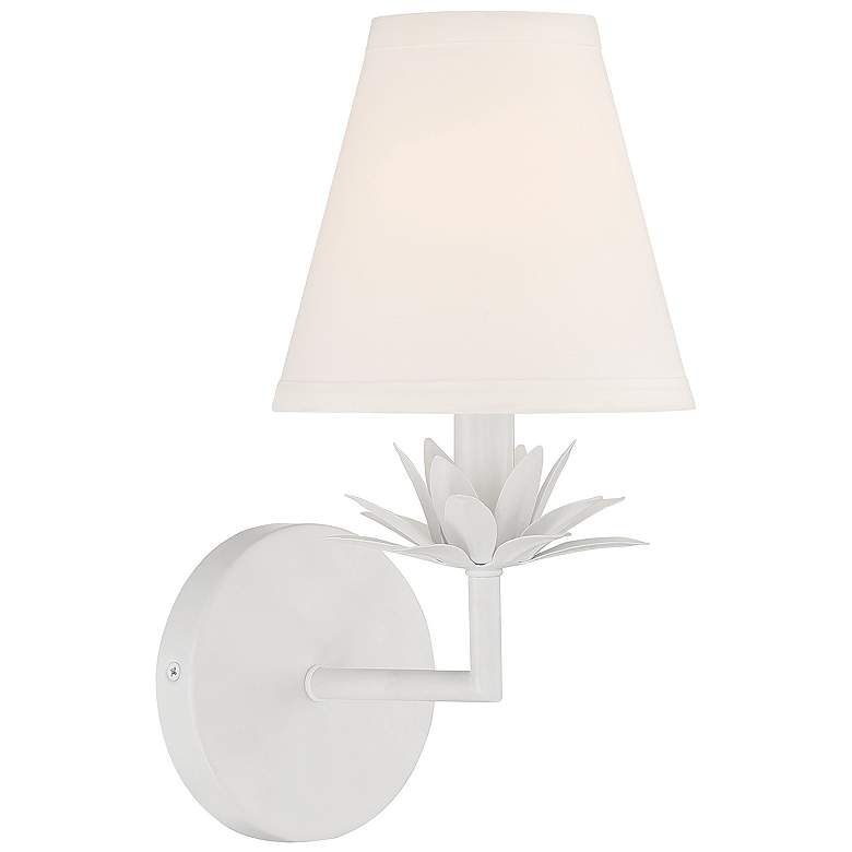 Image 1 Savoy House Meridian 6 inch Wide White 1-Light Wall Sconce