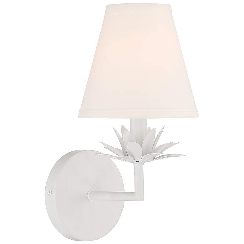 Image 1 Savoy House Meridian 6" Wide White Wall Sconce