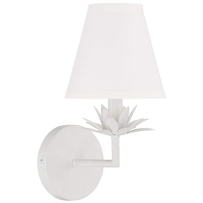 Image 2 Savoy House Meridian 6" Wide White Wall Sconce more views