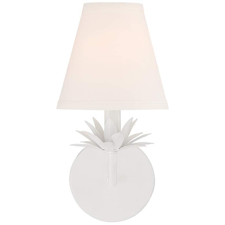 Image 3 Savoy House Meridian 6" Wide White Wall Sconce more views