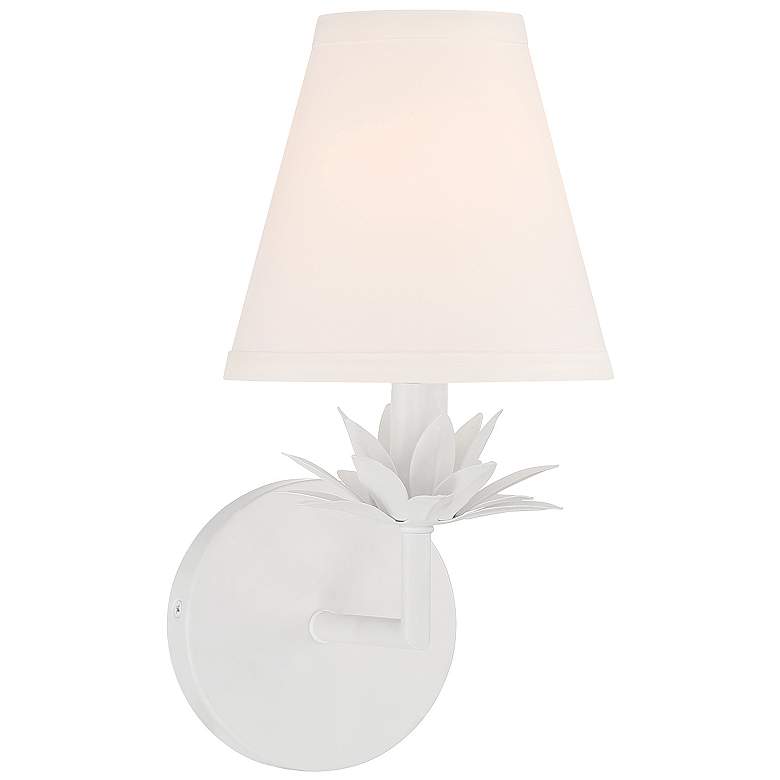 Image 4 Savoy House Meridian 6" Wide White Wall Sconce more views