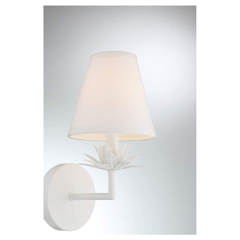 Image 6 Savoy House Meridian 6" Wide White Wall Sconce more views