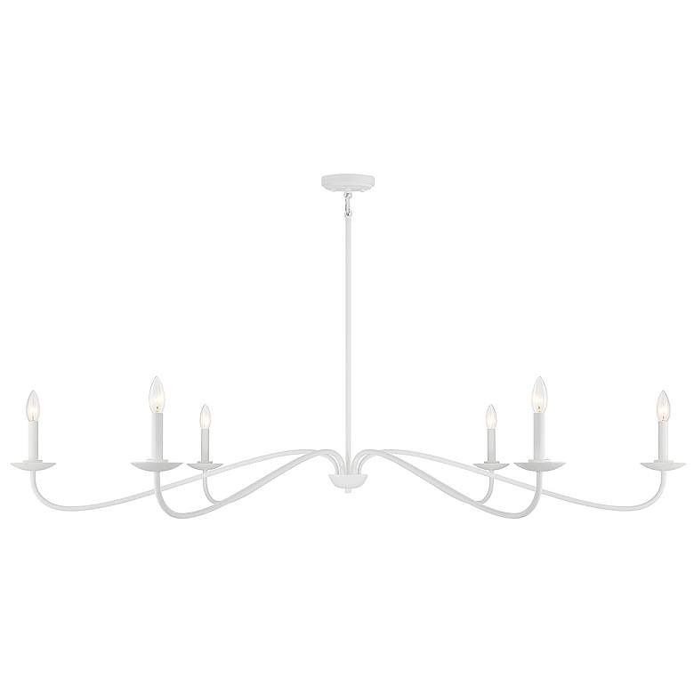 Image 1 Savoy House Meridian 62" Wide Bisque White 6-Light Large Chandelier