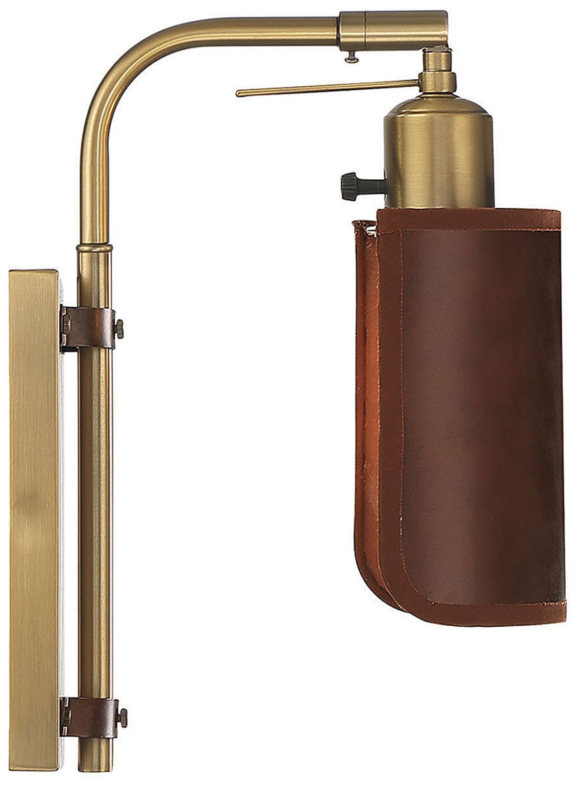 Image 3 Savoy House Meridian 7" Wide Natural Brass 1-Light Wall Sconce more views