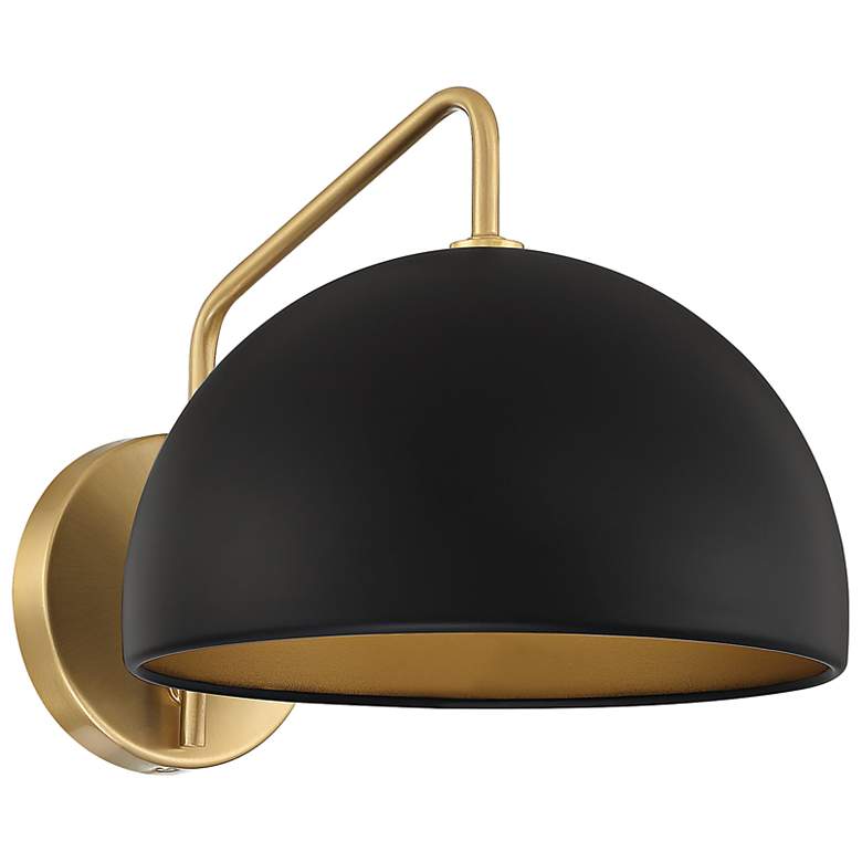 Image 2 Savoy House Meridian 8 1/2" High Natural Brass Wall Sconce more views