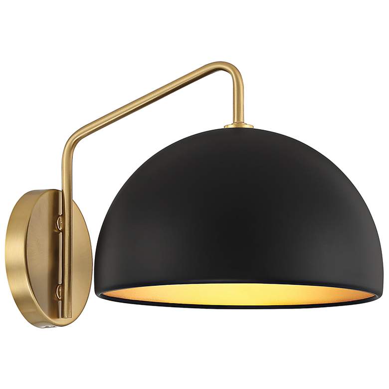 Image 4 Savoy House Meridian 8 1/2" High Natural Brass Wall Sconce more views