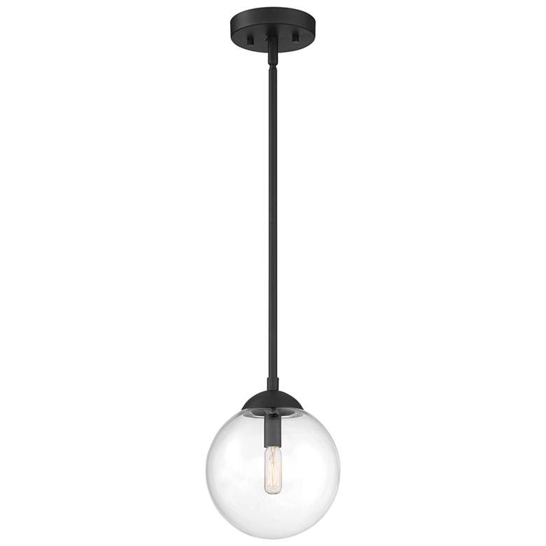 Image 1 Savoy House Meridian 8 inch Wide Matte Black 1-Light Pendant