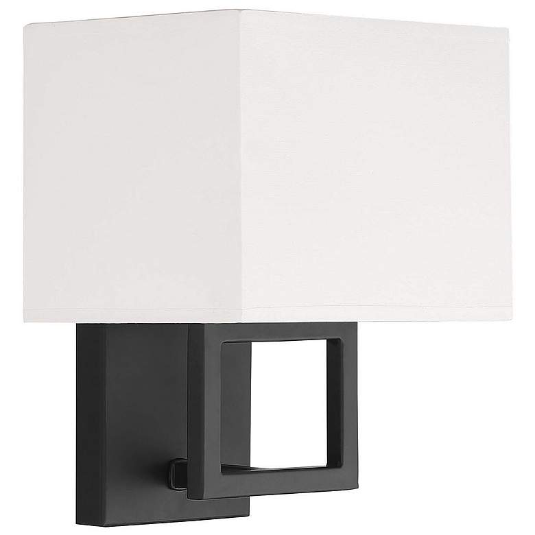 Image 1 Savoy House Meridian 8 inch Wide Matte Black 1-Light Wall Sconce