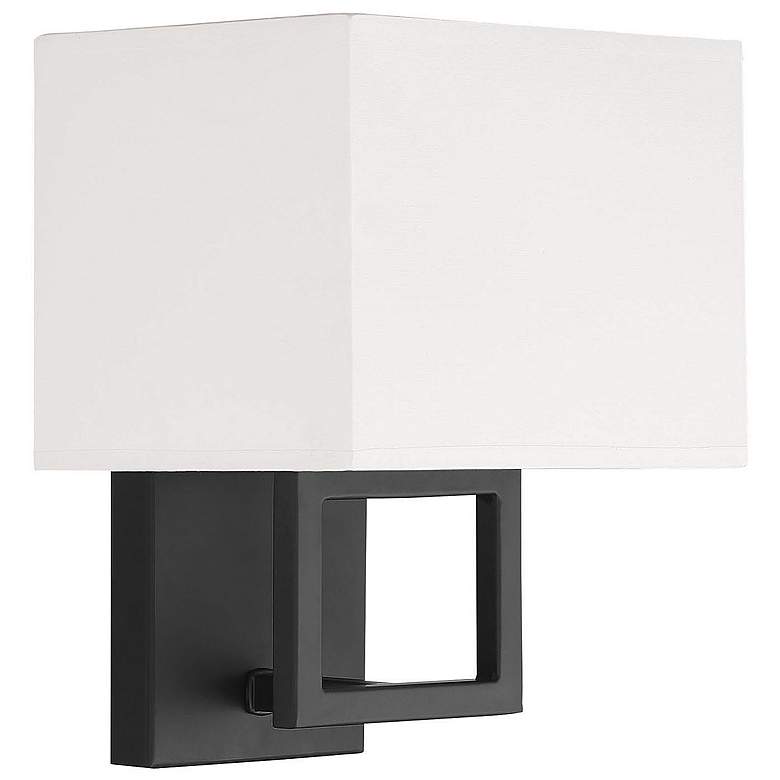 Image 1 Savoy House Meridian 8" Wide Matte Black 1-Light Wall Sconce