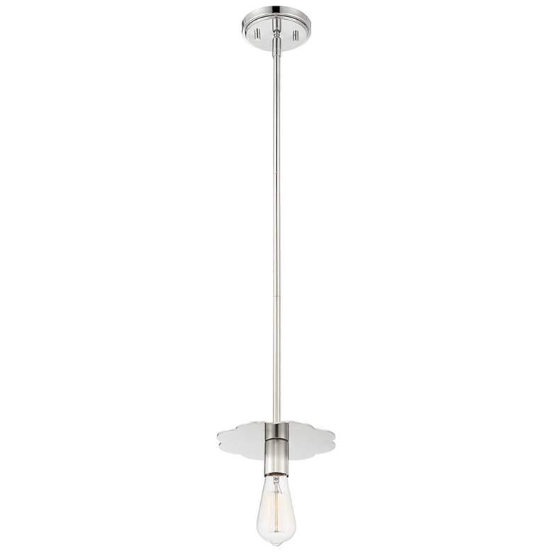 Image 1 Savoy House Meridian 8 inch Wide Polished Nickel 1-Light Pendant