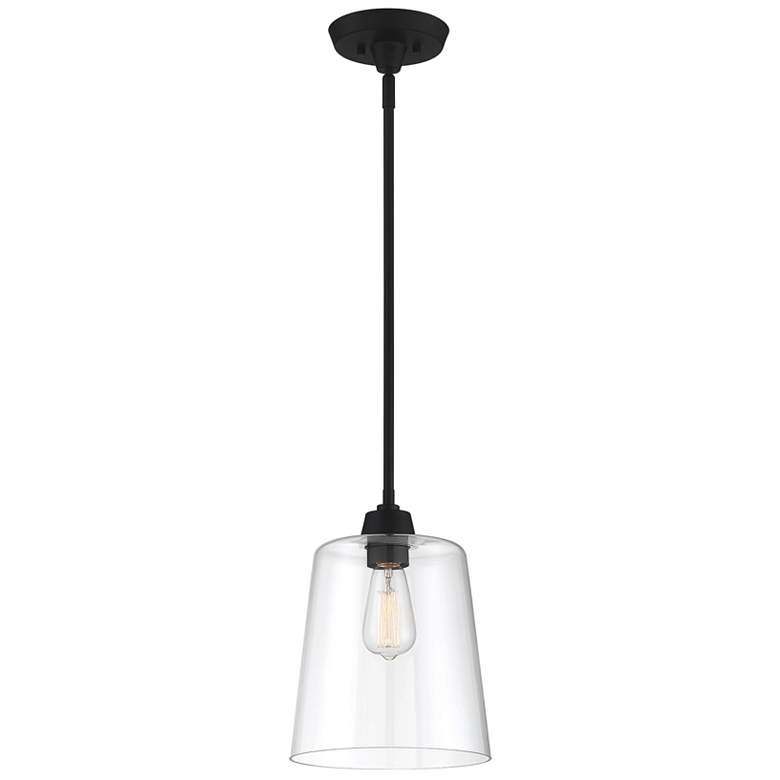 Image 1 Savoy House Meridian 9.5" Wide Matte Black 1-Light Pendant