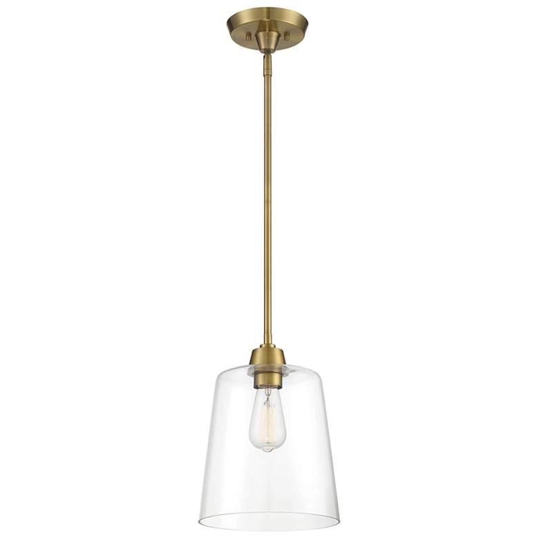 Image 1 Savoy House Meridian 9.5 inch Wide Natural Brass 1-Light Pendant