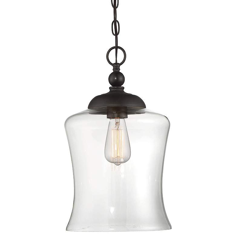 Image 1 Savoy House Meridian 9.75 inch Wide Oil Rubbed Bronze 1-Light Pendant