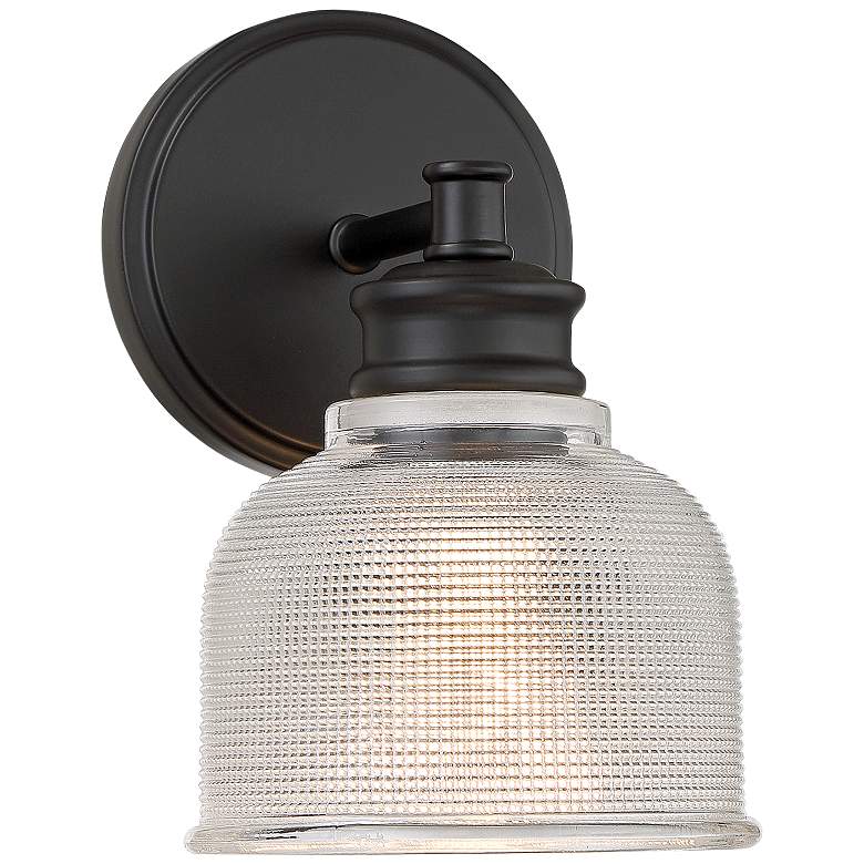 Image 1 Savoy House Meridian 9 1/2" High Matte Black Wall Sconce