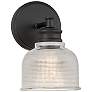 1_Savoy House Meridian 9 1/2" High Matte Black Wall Sconce