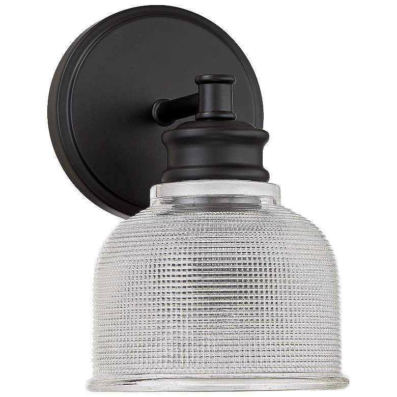Image 3 Savoy House Meridian 9 1/2" High Matte Black Wall Sconce more views