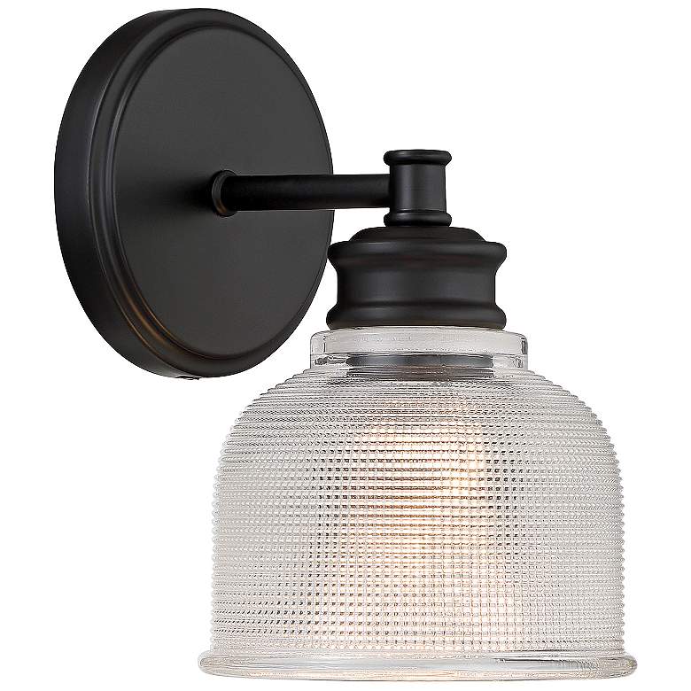 Image 5 Savoy House Meridian 9 1/2" High Matte Black Wall Sconce more views