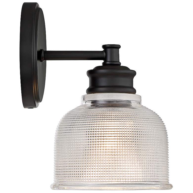 Image 6 Savoy House Meridian 9 1/2" High Matte Black Wall Sconce more views