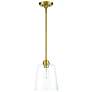 4_Savoy House Meridian 9 1/2" Wide Natural Brass Mini Pendant more views