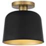 Savoy House Meridian 9" Matte Black &#38; Natural Brass 1-Light Ceilin