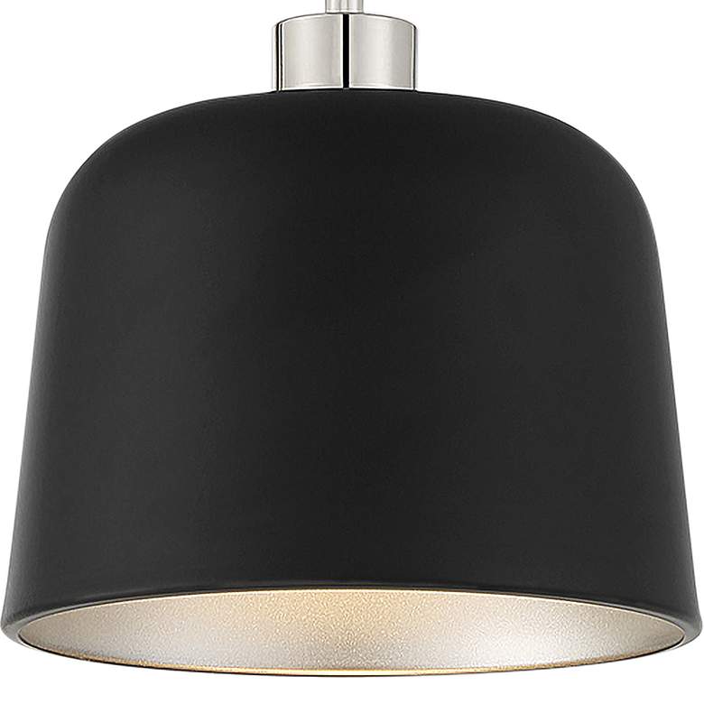 Image 2 Savoy House Meridian 9" Wide Matte Black & Polished Nickel 1-Light more views