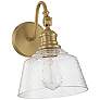 Thumbnail2 of Savoy House Meridian 9" Wide Natural Brass 1-Light Wall Sconce more views
