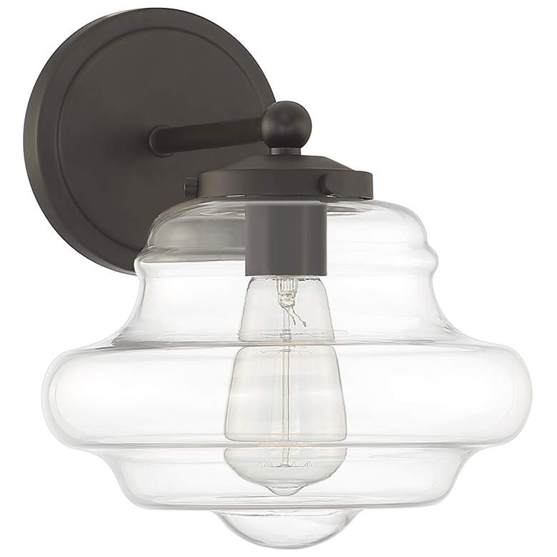 Image 2 Savoy House Meridian 9" Wide Oil Rubbed Bronze 1-Light Wall Sconce more views