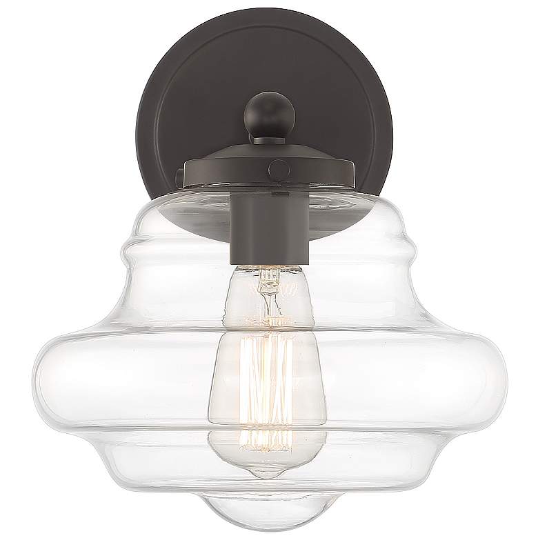 Image 3 Savoy House Meridian 9" Wide Oil Rubbed Bronze 1-Light Wall Sconce more views