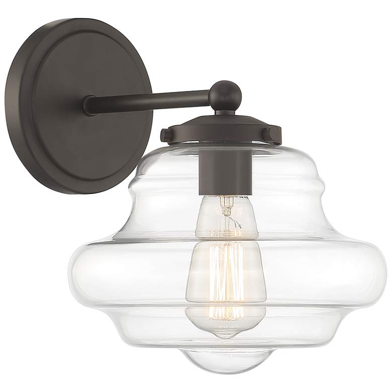 Image 4 Savoy House Meridian 9" Wide Oil Rubbed Bronze 1-Light Wall Sconce more views
