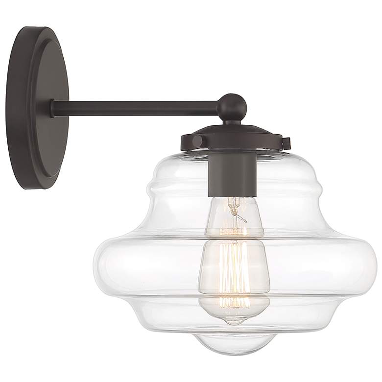 Image 5 Savoy House Meridian 9" Wide Oil Rubbed Bronze 1-Light Wall Sconce more views